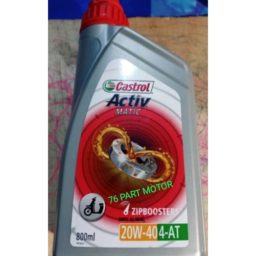 OLI MESIN MATIC CASTROL ACTIVE UK.800 ml SAE  20-40 FOR ALL MATIC