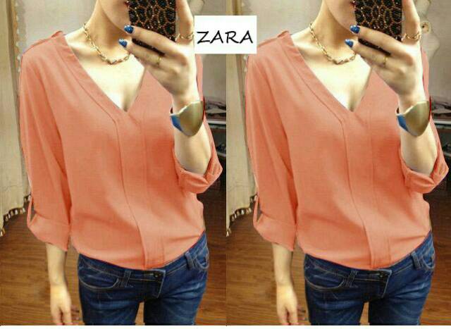 MM ATASAN BLOUSE ZARA / ATASAN WANITA ELEGANT TERBARU (ADA 9 WARNA)