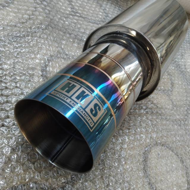 Knalpot mobil Hks half blue