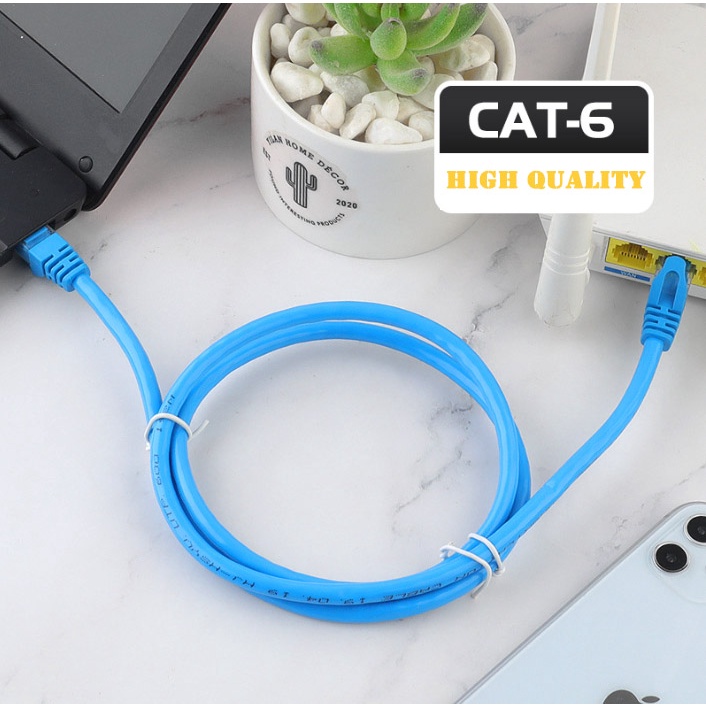 Kabel LAN Ethernet Cable UTP CAT6 RJ45 1.5M 5M 10M Internet komputer pc cctv laptop Premium