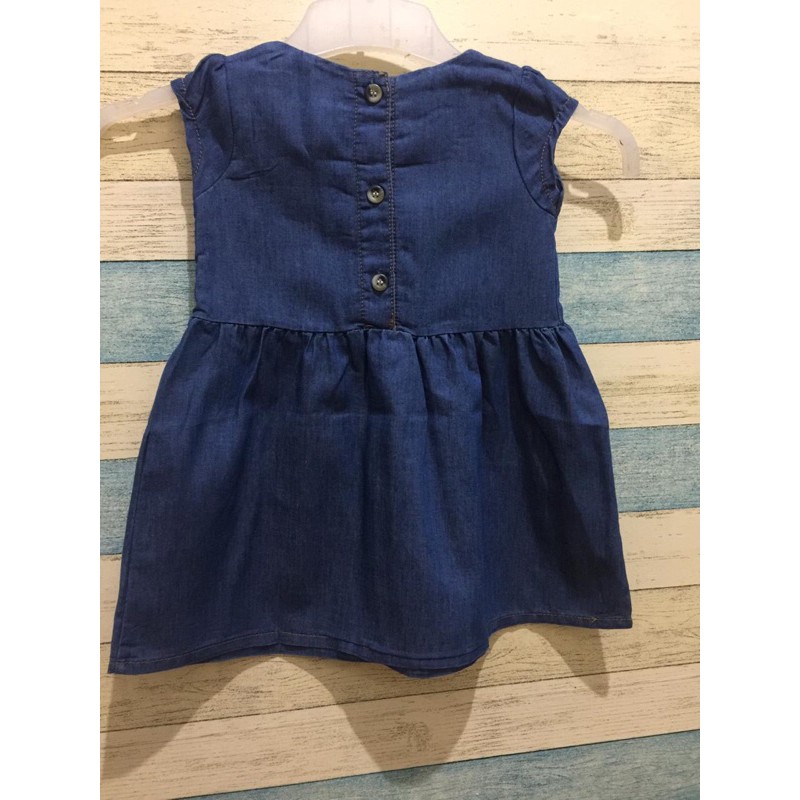 NEXX 37 L dress fashion anak perempuan bahan denim dengan motif kucing