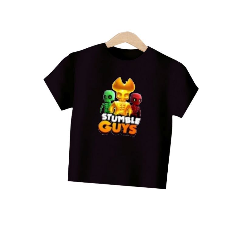 Baju Anak Cewk Kaos Atasan Anak Cewek  Stumble Guys gold heart 1-12 Tahun Ukuran S.M.L.XL.2XL.3XL