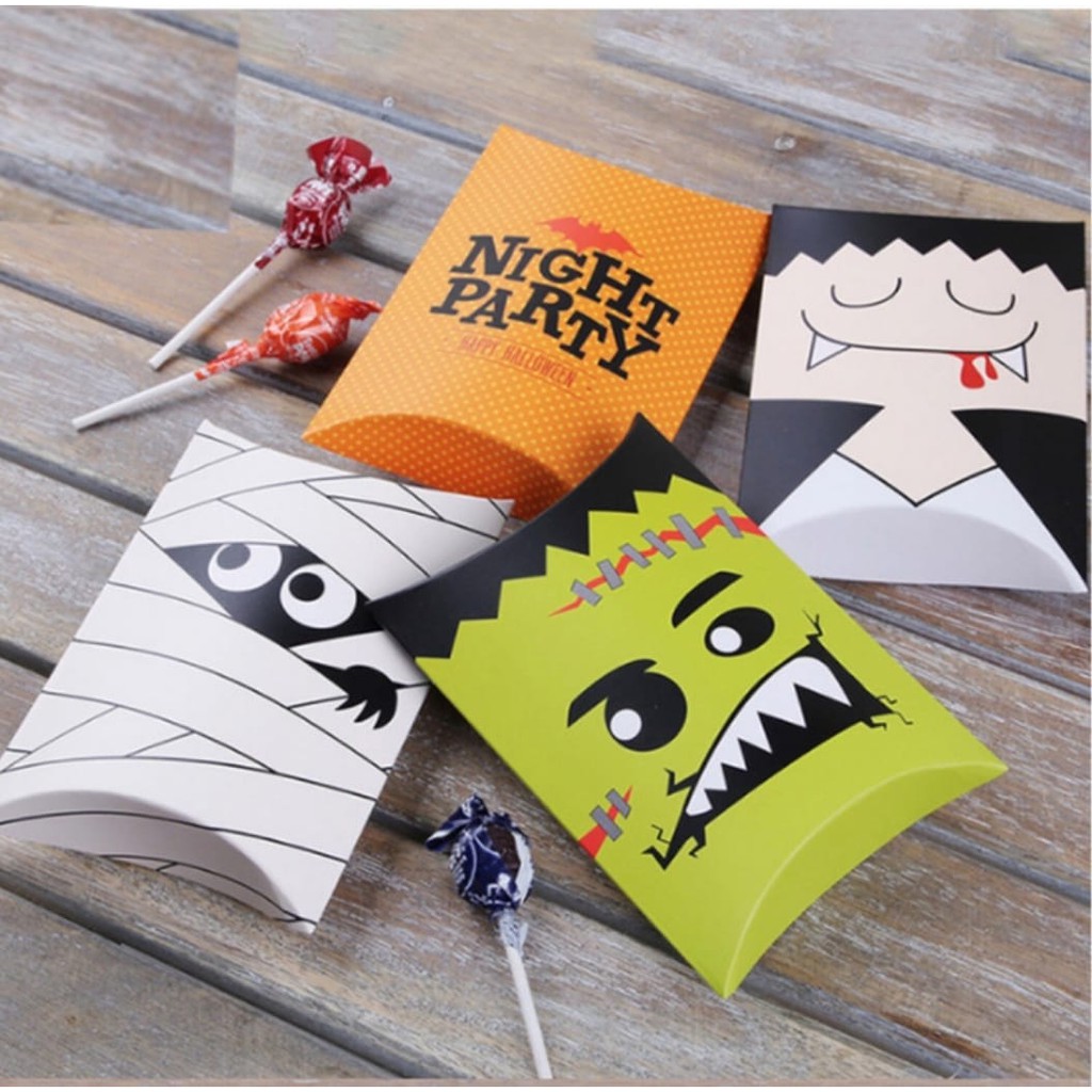 

KOTAK BANTAL HALLOWEN KOTAK COKLAT COOKIES BOX SOUVENIR MONSTER KOTAK HADIAH KOTAK KADO