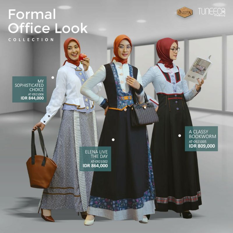 0921 gamis almari by tuneeca hitam putih