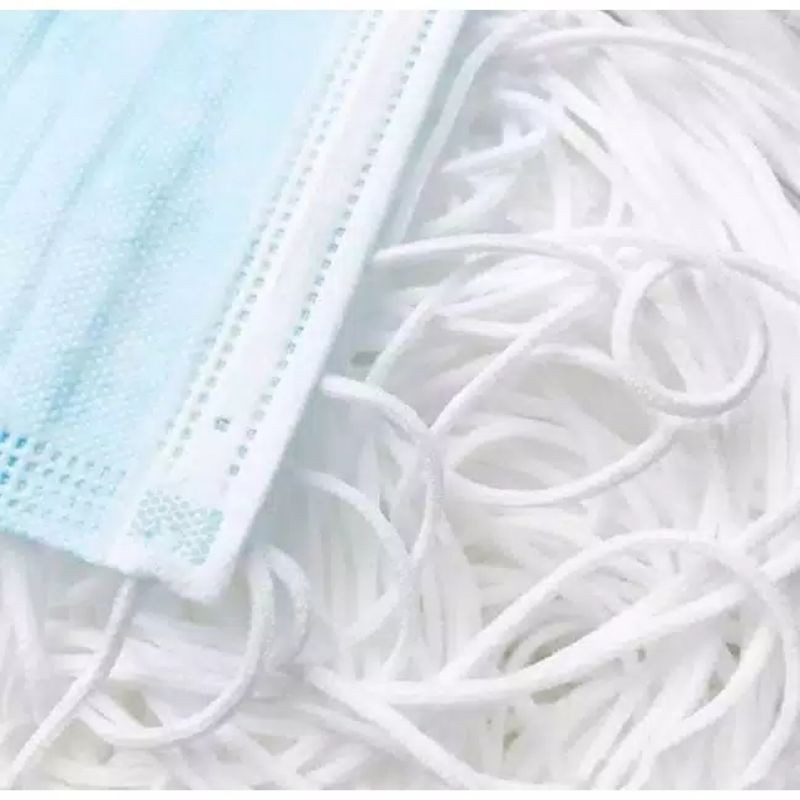 Tali masker / karet masker bulat Lebar 3 mm warna putih
