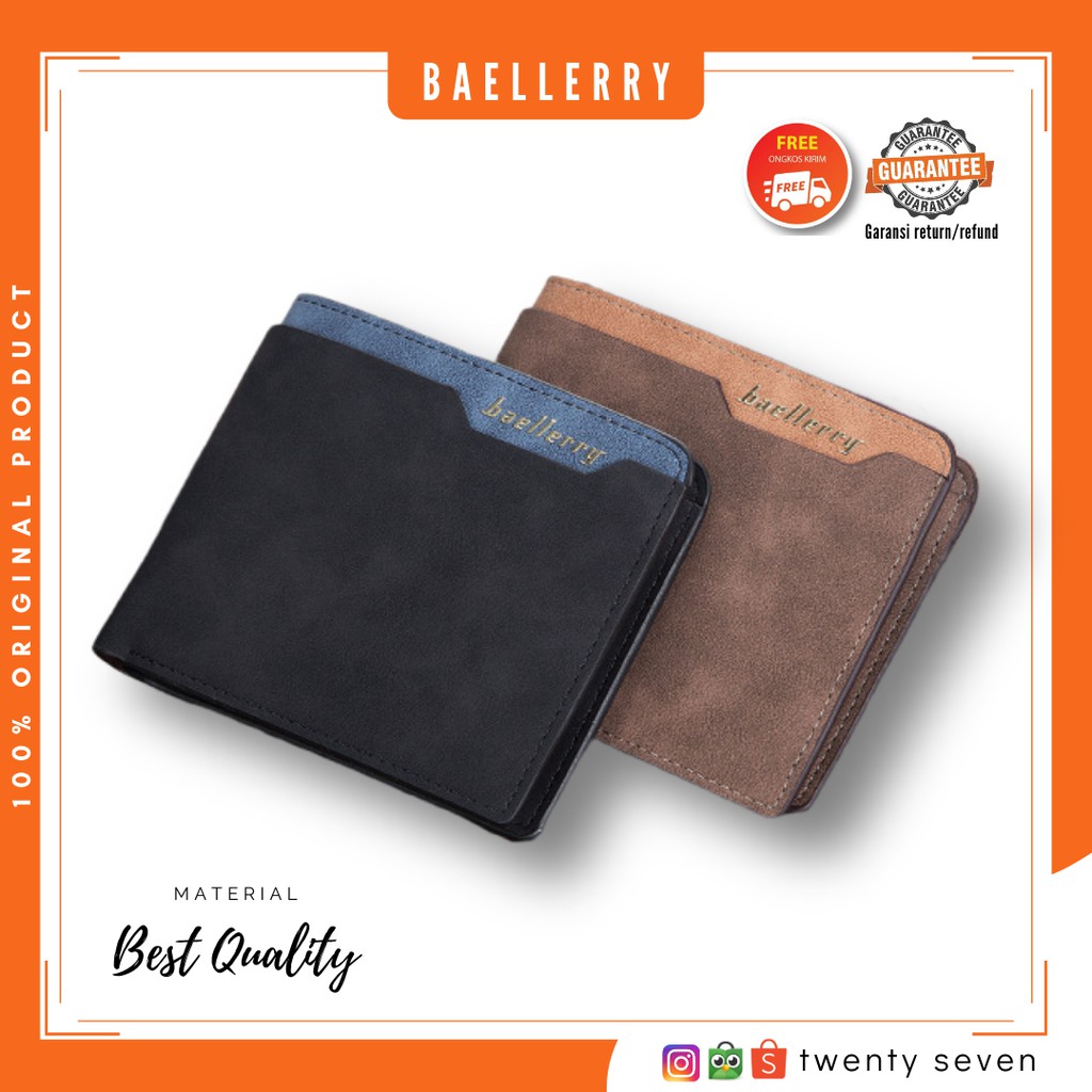 Dompet Kulit Impor Pria Baellerry DR034 | Dompet Lipat Cowok Baellerry