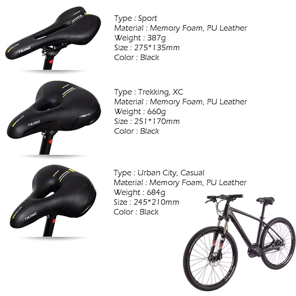 Sadel Sepeda REMED by SELLE ROYAL Memory Foam Saddle MTB Roadbike Aksesoris Bersepeda OCEAN MART OCEANMART