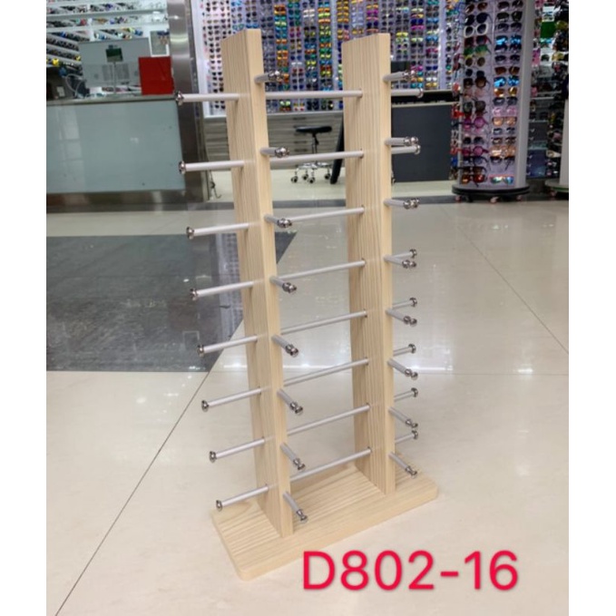 rak display pajangan kacamata kayu isi 16pcs