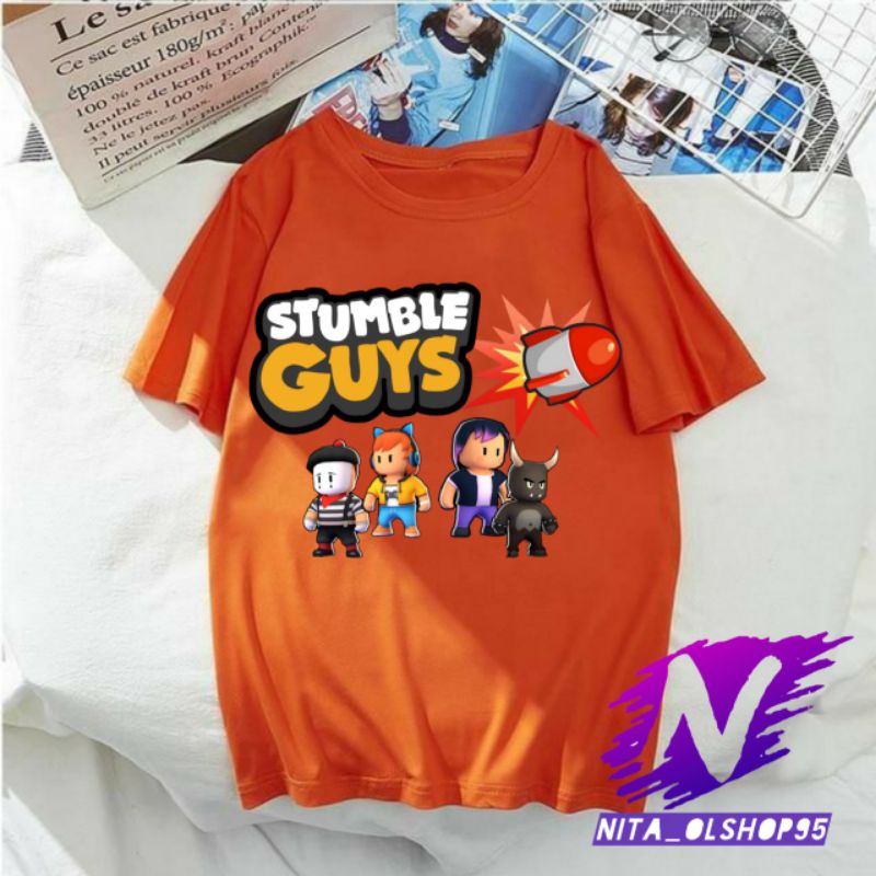 baju stumble guys kaos anak stumble guys roket terbaru