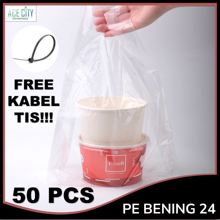 Kantong Plastik Kresek Bening PE 24 / Kresek Bening Tebal 24