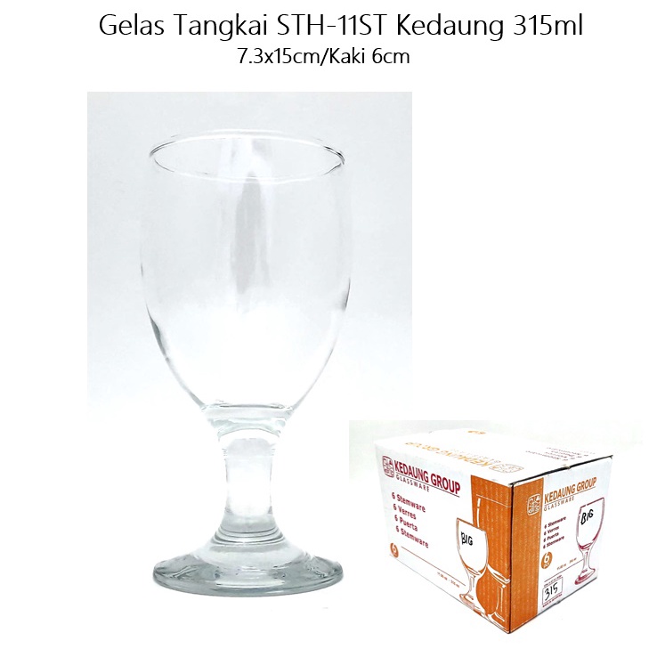 Gelas Tangkai/Gelas Kaki Kedaung STH-8 RM/6-1 225ml/SHT-9ST 315ml/STH-11ST 225ml