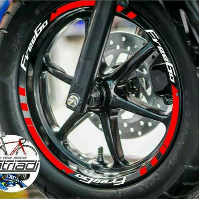 Sticker Velg Sticker Motor Decal Yamaha Freego Shopee Indonesia