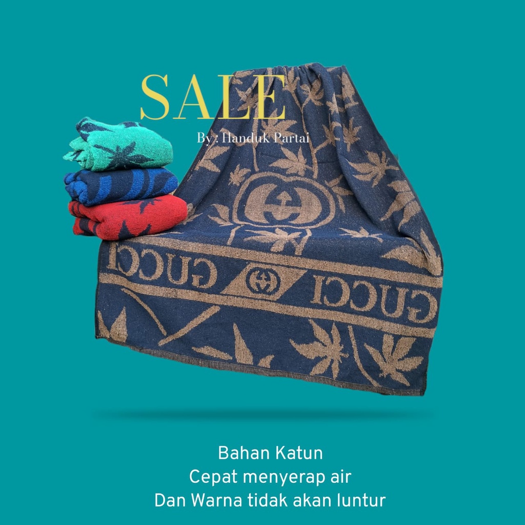 Handuk Gucci Jumbo 80x150 | Handuk Mandi Gucci SAKURA / handuk mandi dewasa / handuk dewasa / handuk