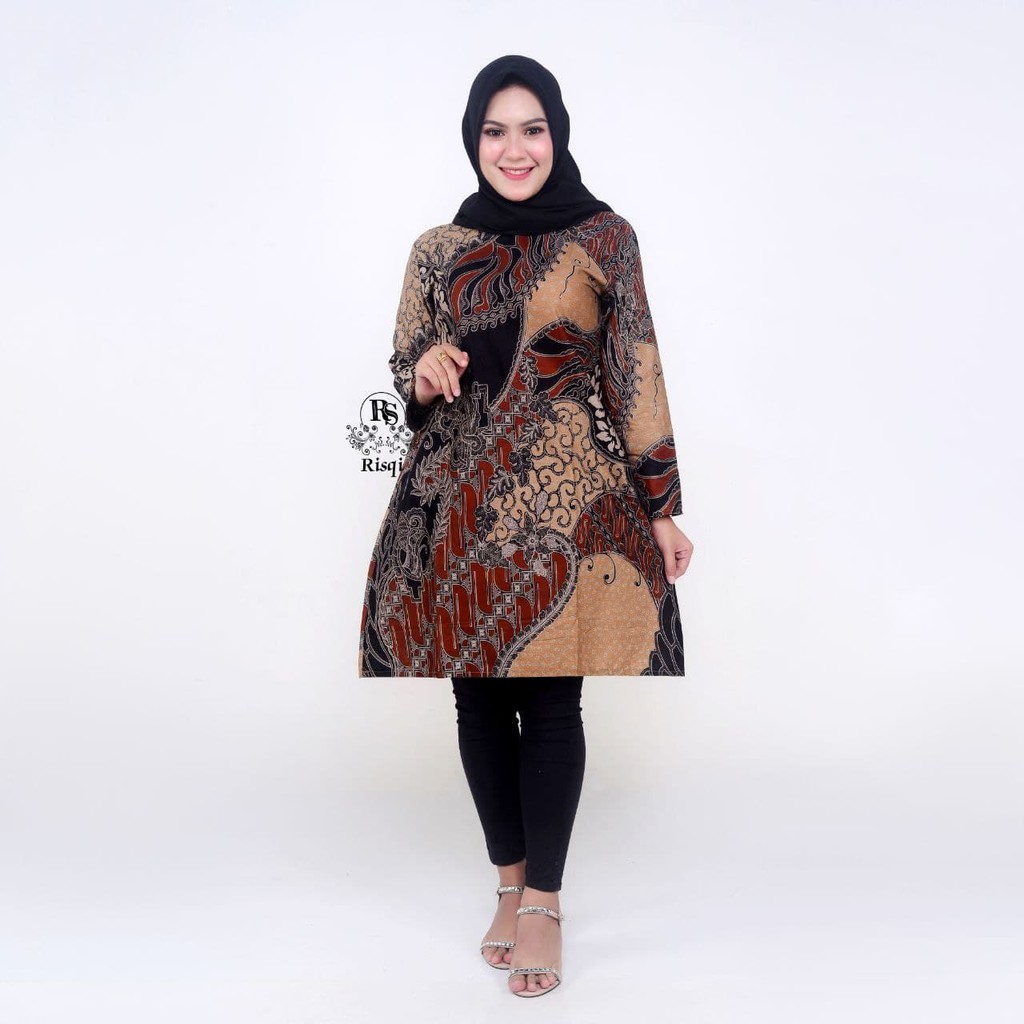 1KG MUAT 5PCS - ABASTORE - TUNIK BATIK BAJU FORMAL SERAGAM KULIAH KERJA KANTORAN