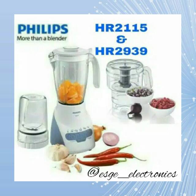 ORIGINAL PAKET HEMAT 3in1 BLENDER PHILIPS CHOPPER DAGING PHILIPS WET DRY MILL PHILIPS PLASTIK HR2115