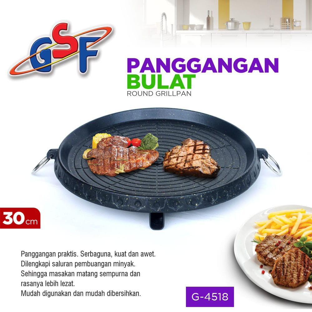 BBQ ROUND GRILL BULBOGI PAN  Q2 / PANGGANGAN BBQ ROUND GRILL Q2 8930 BARBEQUE GRILL PANGGANGAN TEMPAT PEMANGGANGAN / BBQ ROUND GRILL Q28930 / Q2 8930 / Q2-8930