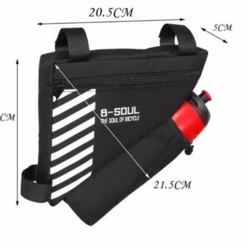 TAS SEPEDA SEGITIGA +KANTONG BOTOL MINUMAN TAS MTB ,TAS SEPEDA GUNUNG  TERMURAH