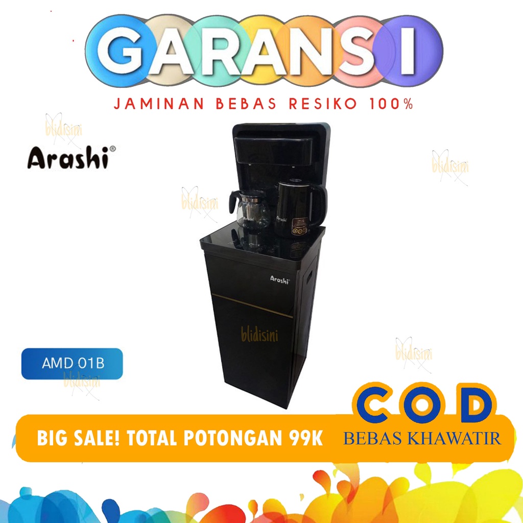 ARASHI Multifunction Dispenser AMD 01B / Dispenser Elektrik Despenser Air Galon Bawah Hot & Warm