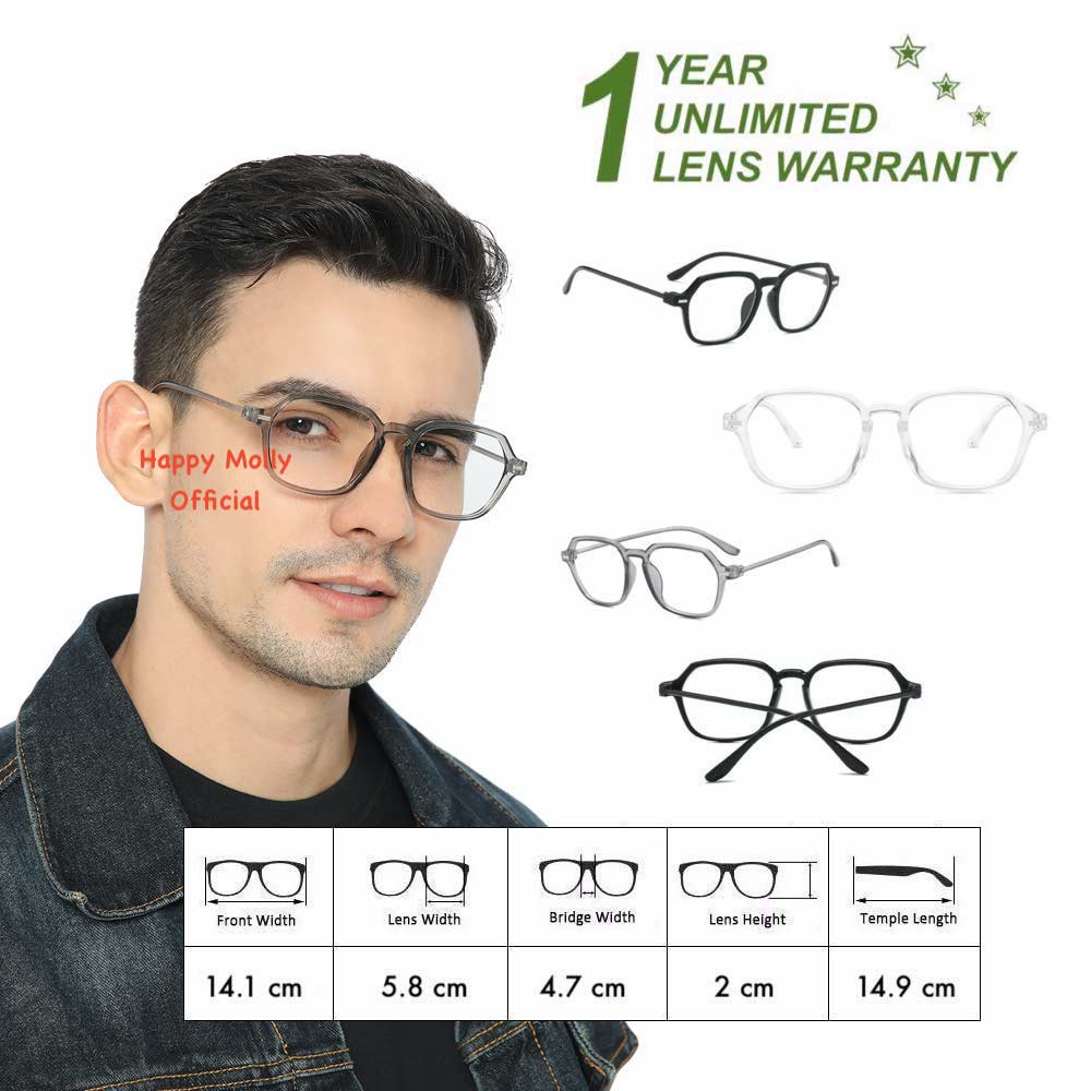 Kacamata Anti Radiasi Blue Ray Lens (Design Korea) Unisex - HM677 ( Group ) FREE Sarung