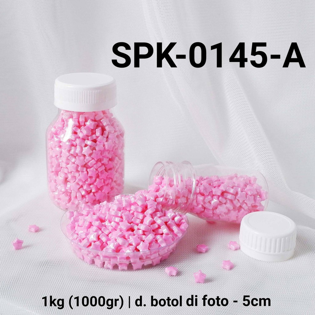 

SPK-0145-A Sprinkles sprinkle sprinkel 1kg 1 kg kilo bintang star pink yamama baking grosir murah sprinkles cake dekorasi mutiara trimit decoration story sprinklestory sprinklesstory sprinkle story yamama baking