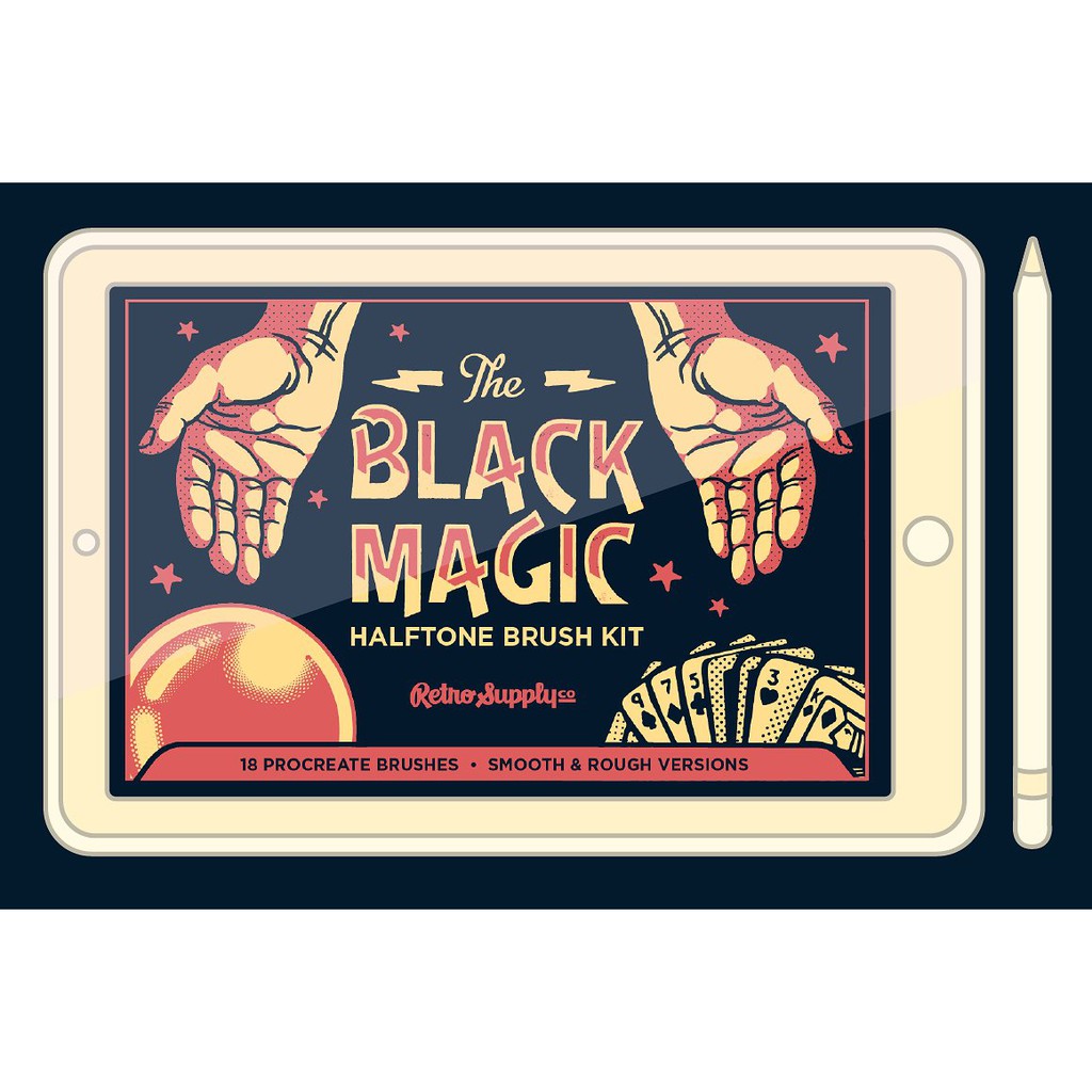 Procreate Brush - Black Magic Halftones for Procreate