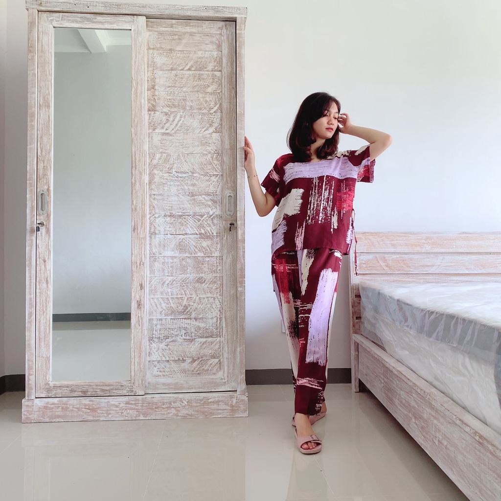 Setelan Panjang Bali-SET SIMBABOE MARON