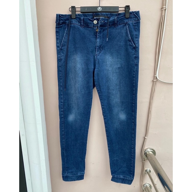 MONZA PRELOVED — Celana Jogger Denim Biru
