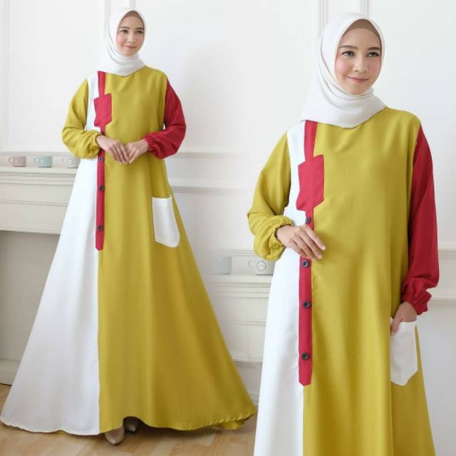 Gamis dress ZANIA maxi syari REAL PIC