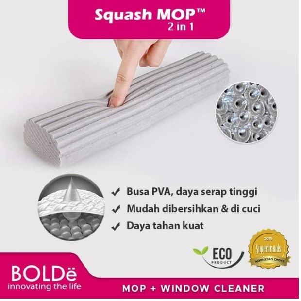 Alat pel lantai Squash MOP Extreme 2 in 1 Original  BOLDe