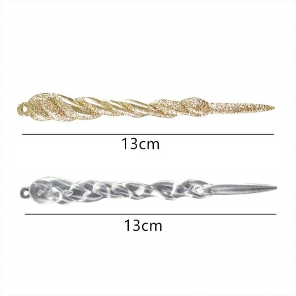 [Christmas Products]12pcs 13cm Christmas Simulation Icicle Ornaments