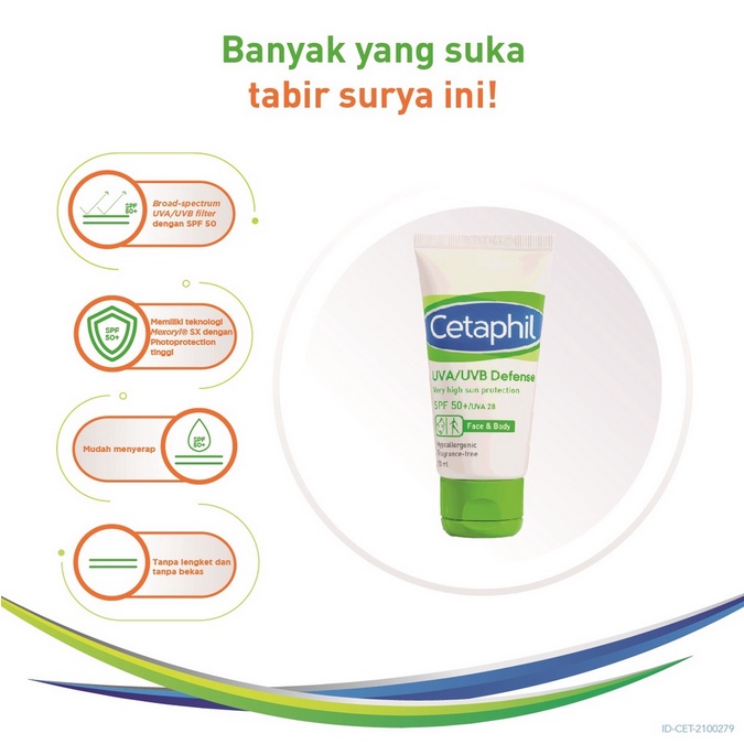 CETAPHIL UVA/UVB Defense SPF 50+/UVA 28 ❤ jselectiv ❤ Sunscreen Cetapil CETAPHIL - ORI✔️BPOM✔️COD✔️