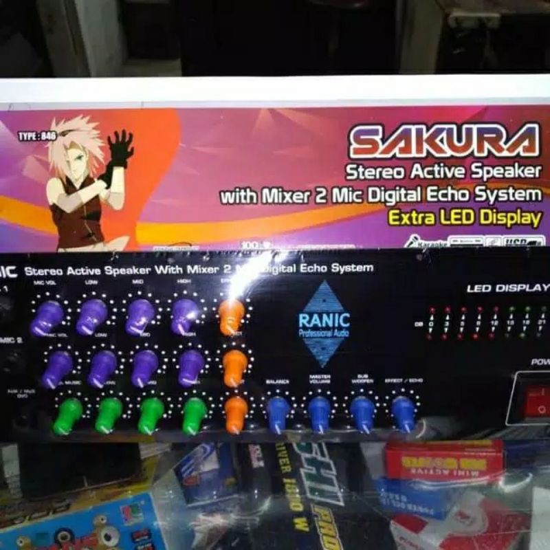 Kit mixer 2 channel karaoke tone control subwoofer