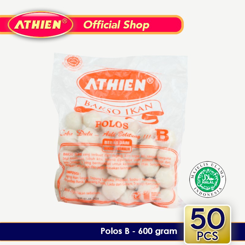 

Athien - Bakso Ikan Polos B Asli Belitung / 600 gram