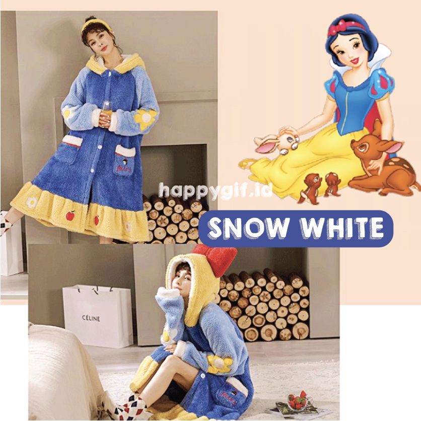 SNOW WHITE DASTER ONESIE BAJU TIDUR KOSTUM PIYAMA KIGURUMI