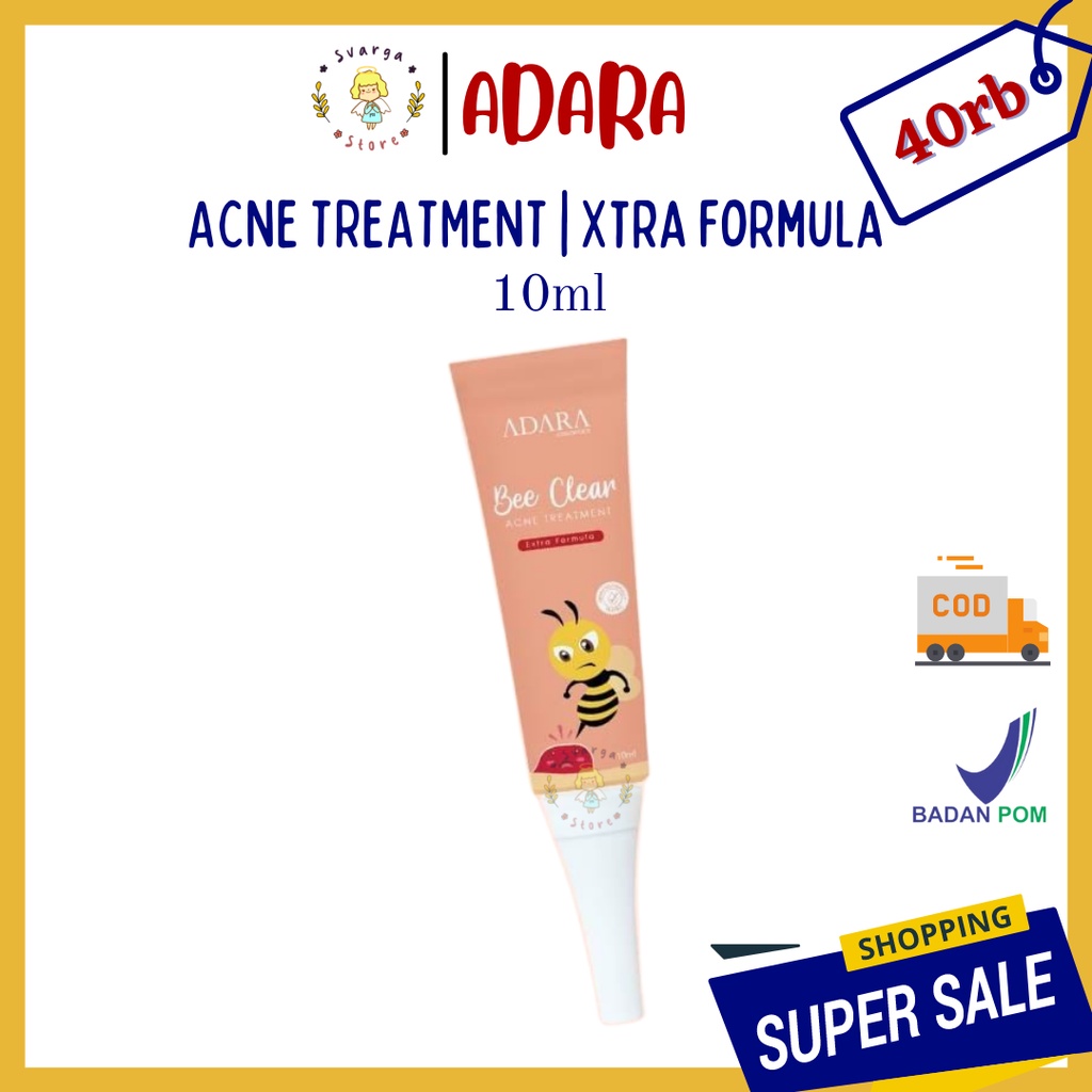 BPOM - ADARA BEE CLEAR ACNE GEL EXTRA FORMULA dengan Bee Venom | Obat Totol  Jerawat