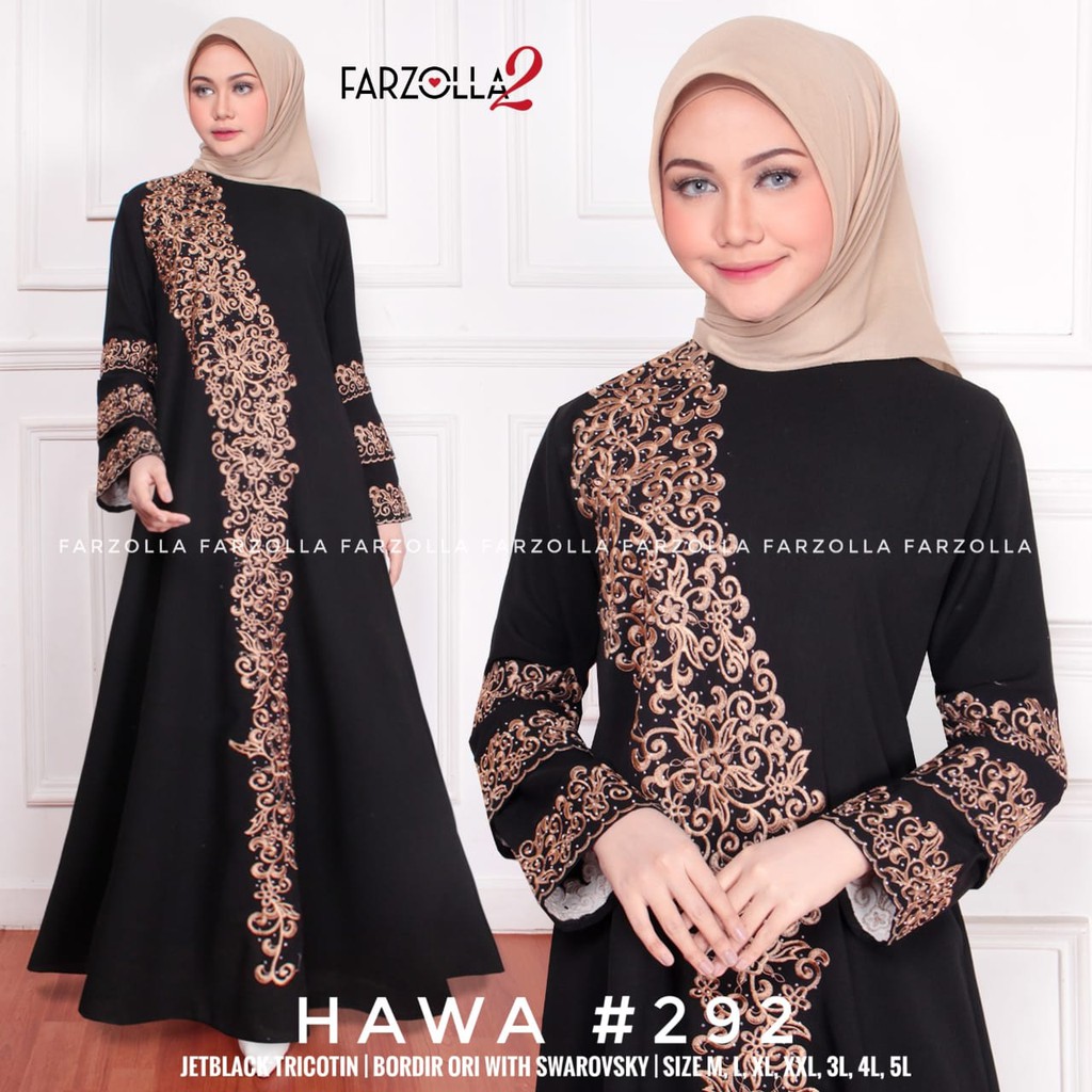 Abaya Turkey  JETBLACK 292 hitam bordir//turki saudi ORI LD 130 /Abaya Hitam JUMBO M-3L,4L,5L
