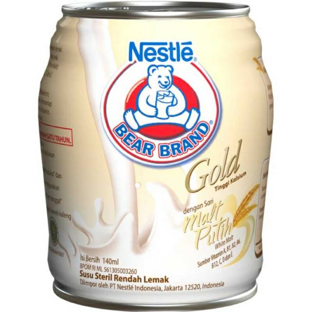 

Nestle Bear Brand Gold Malt / teh putih 140 ml