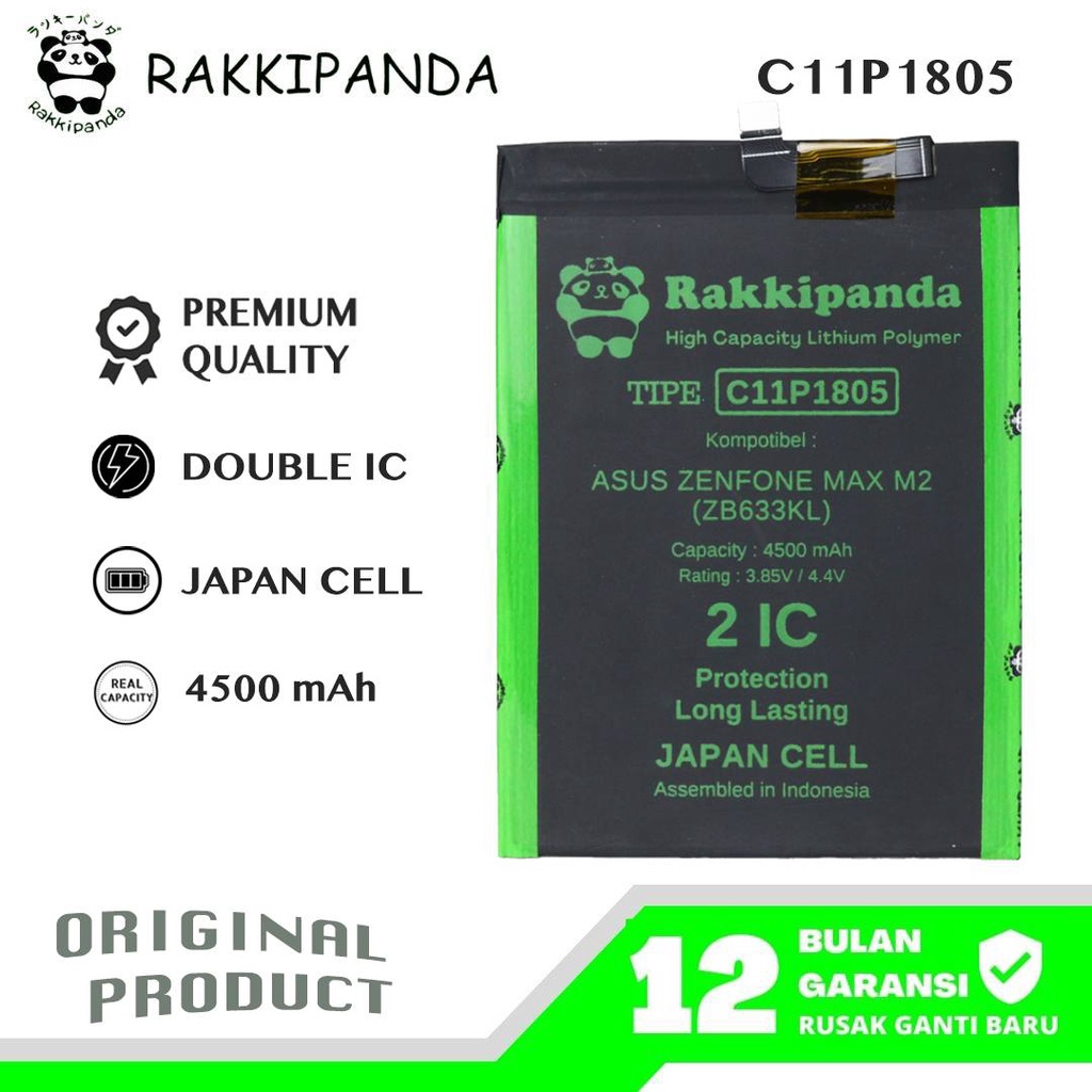 (R/K)- RakkiPanda - C11P1805 Zenfone Max M2 ZB633KL Batre Batrai Baterai