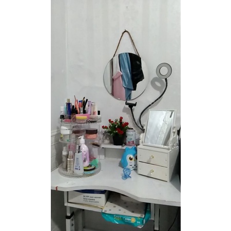 cermin gantung tali rame Cermin bulat cermin rias dinding cermin tempel dinding cermin aesthetic D30-4