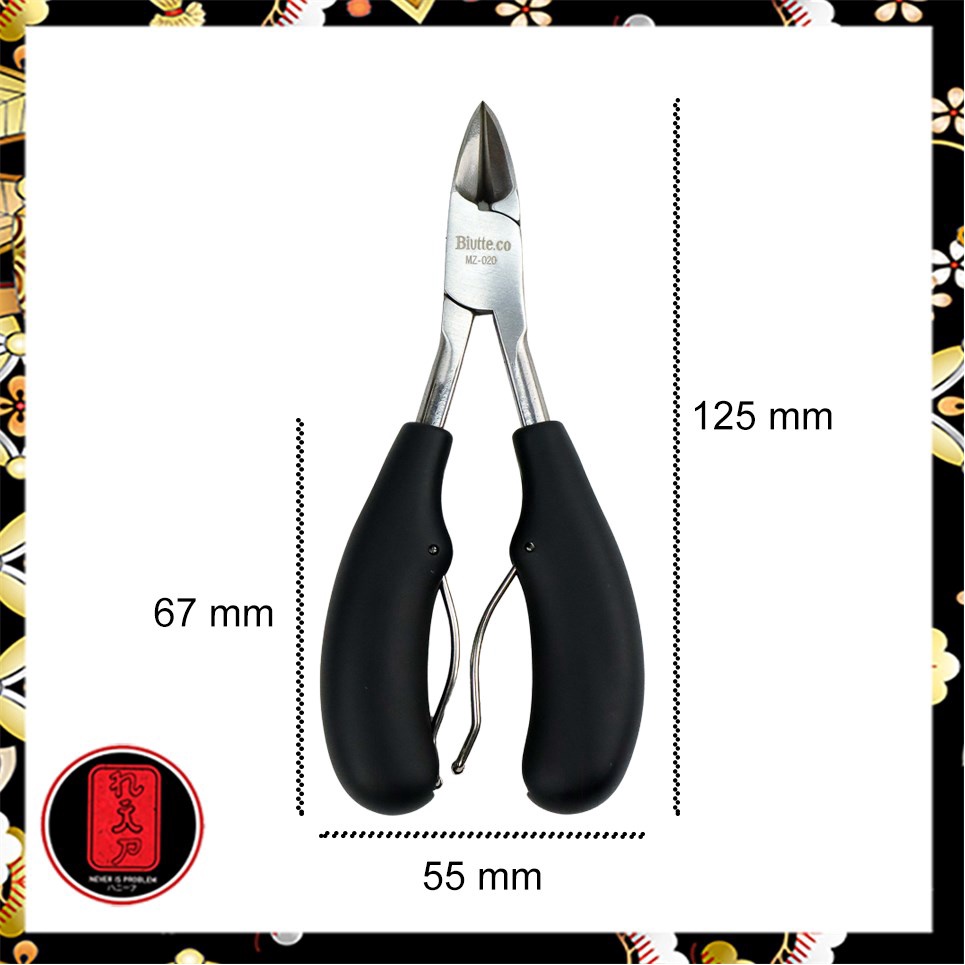 Gunting Kuku Jempol Kaki Anti Cantengan Toe Nail Clipper - MZ-020 - Black