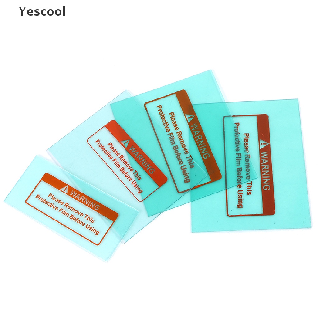 Yescool 5PCS Plat Plastik Cover Helm Las Gelap Otomatis