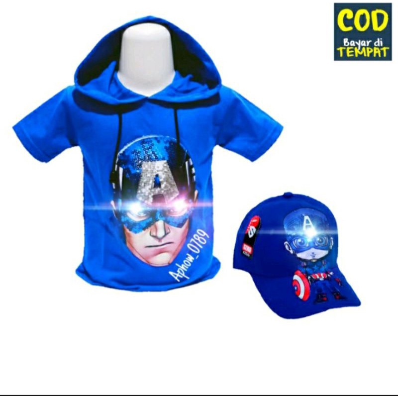 KAOS OBLONG/HOODIE/OBLONG ANAK LED C.AMERICA KAOS ANAK LAKI-LAKI