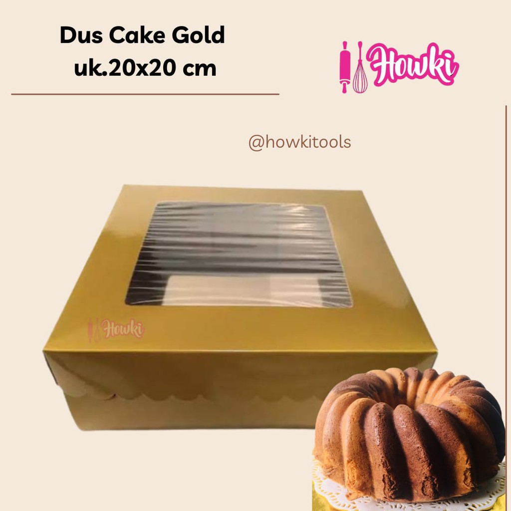

Dus Cake Gold Uk 20 x 20 Isi 10pc