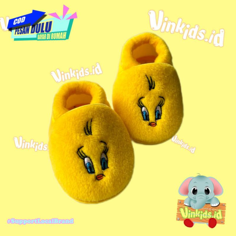 Sepatu Bayi Laki Laki Perempuan 0 12 Bulan Karakter Kartun Lucu Tweety Kuning / Prewalker