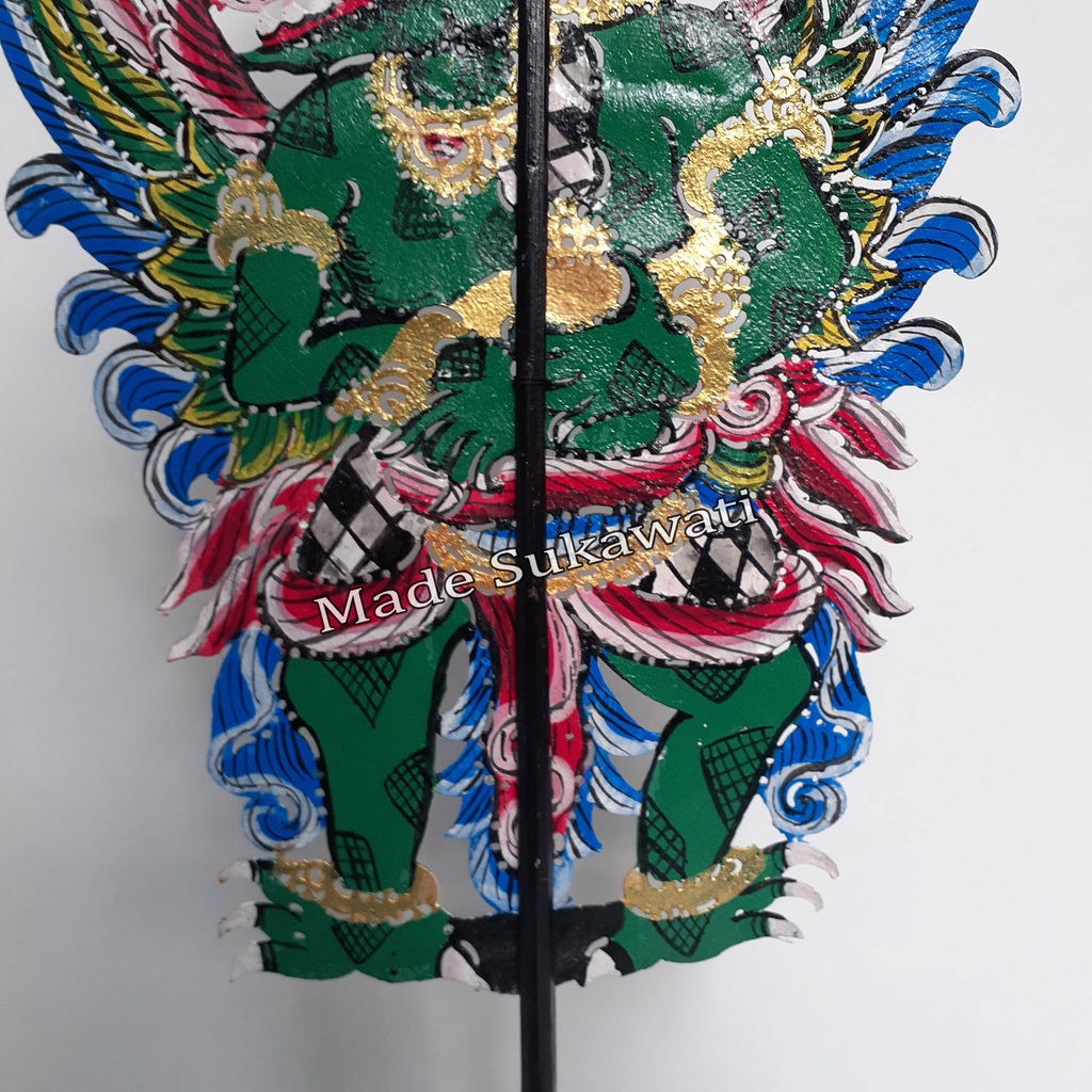 Kerajinan wayang kulit Tokoh Garuda ukir bali Hiasan Handmade