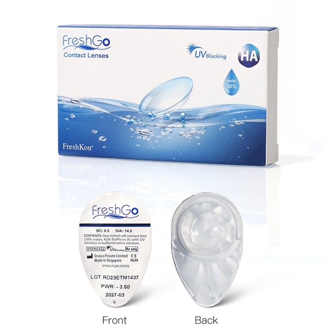 FreshKon Softlens Minus 14.2mm (-1.00 s/d -6.50) / Soflens Bening Minus / Softlen Clear Min