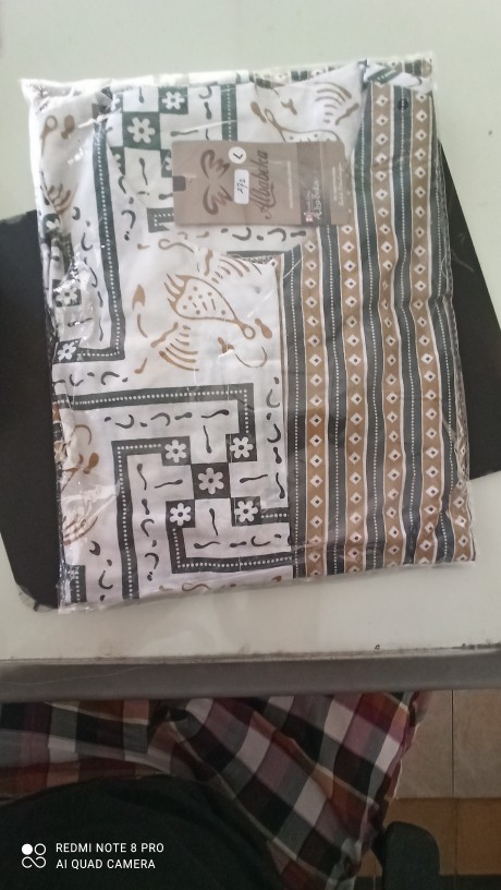 Tey-17 Batik Wanita Asj Sa Hrb026 Kenongo Kemeja Tosca Pendek