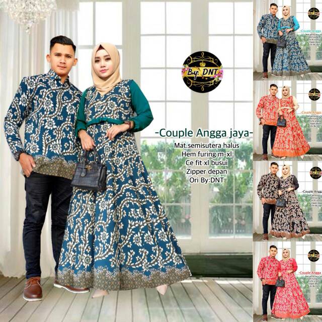 Baju Batik SemiSutra Couple Angga Jaya / Batik Sarimbit (geser untuk melihat yang lain)