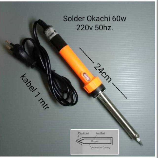 Solder listrik 60w Okachi Kwalitas Bagus