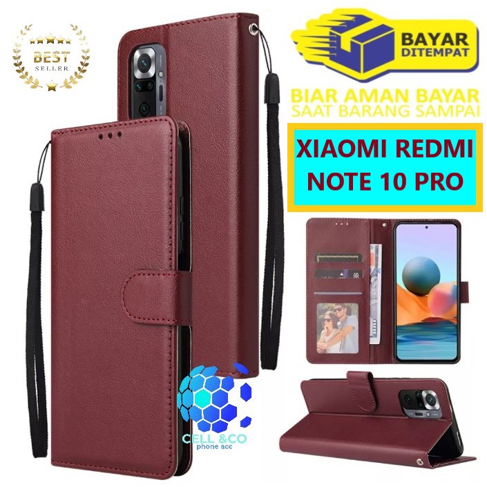 Flip cover XIAOMI REDMI NOTE 10 PRO Flip case buka tutup kesing hp casing flip case leather wallet